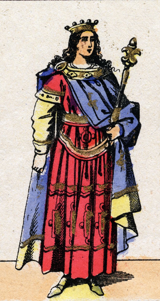 Clovis III:n muotokuva, frangien kuningas 691–695. tekijältä French School