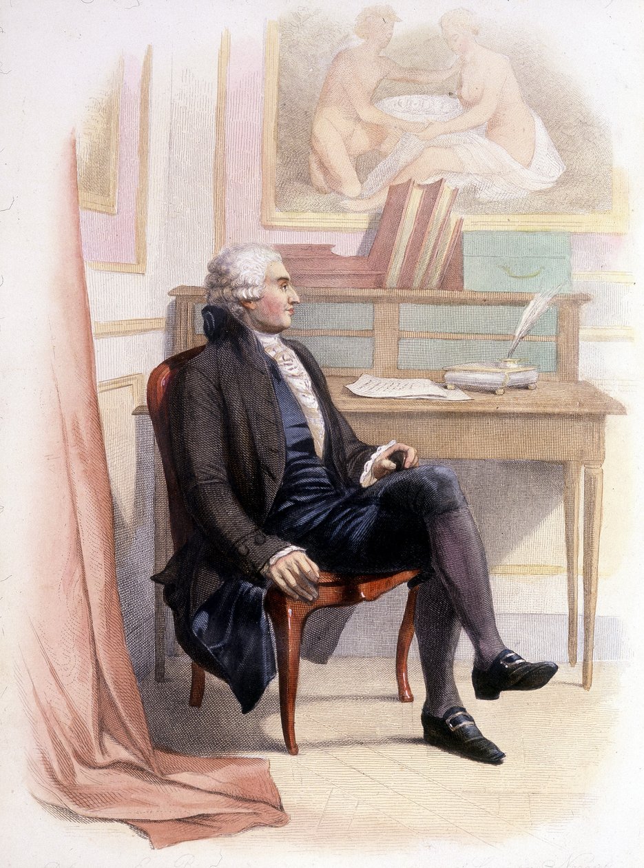 Condorcetin muotokuva - elokuvassa "" Le Plutarch Français"". tekijältä French School