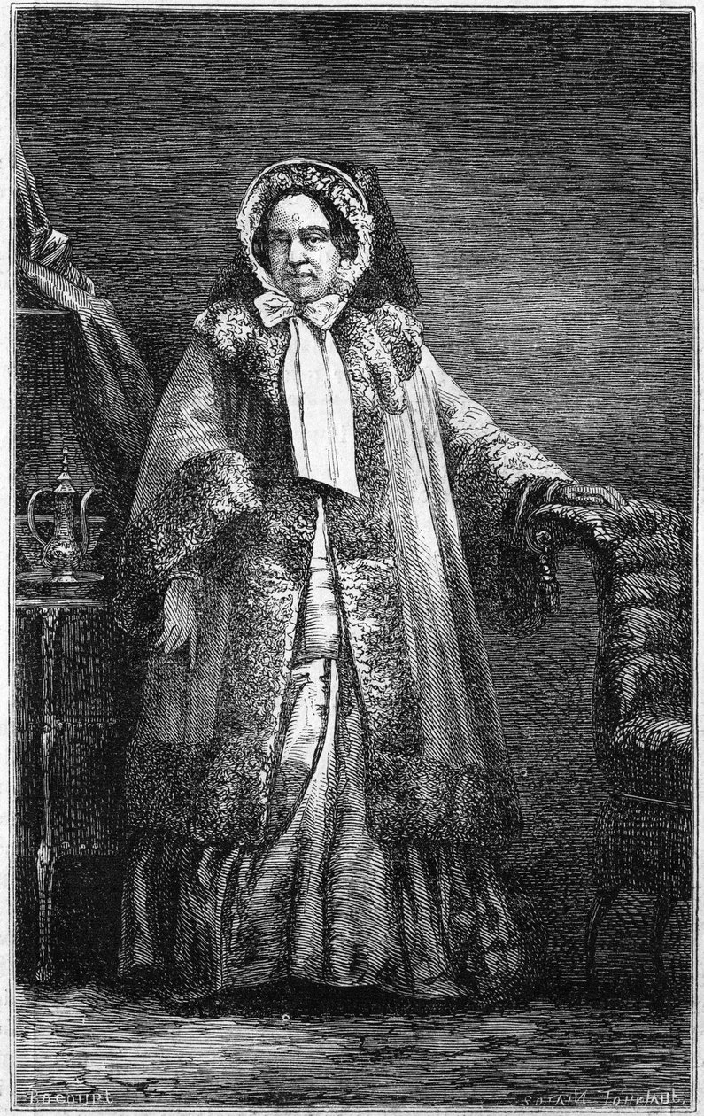 Kreivitär Dashin muotokuva (Anne Gabrielle de Cisternes de Cutiras, Poilloue de Saint Marsin varakreivi tekijältä French School
