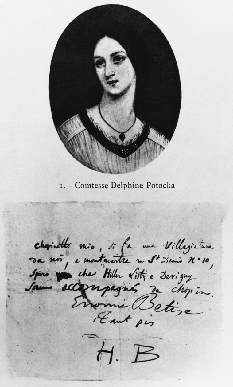 Kreivitär Delphine Potockan muotokuva, Hector Berliozin kirje Frederic Chopinille tekijältä French School