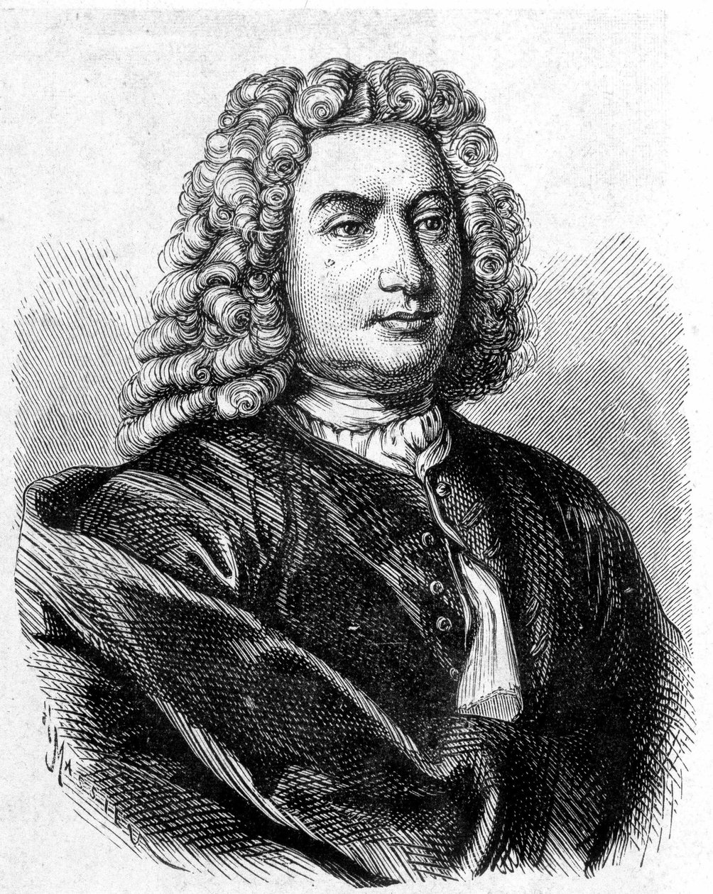 Daniel Bernouillin (Bernoulli) (1700 - 1782), sveitsiläisen matemaatikon ja fyysikon muotokuva - julkaisussa "Album de la Science; maineikkaat tiedemiehet; Suuria löytöjä””” 1896. tekijältä French School