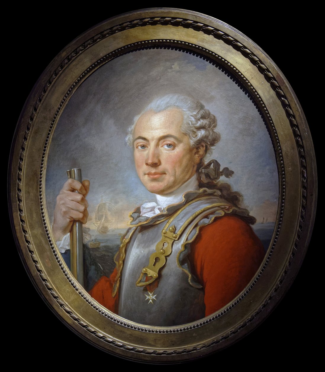 Edmond Antoine Francois de Sadouvilliers de Billaudin muotokuva tekijältä French School