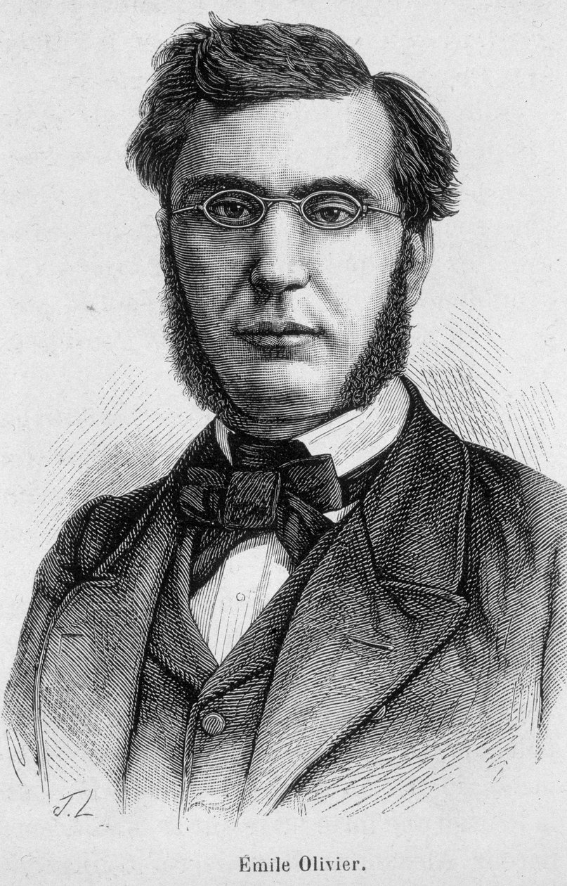 Ranskalaisen poliitikon (1825-1913) Emile Ollivierin (tai Olivierin) muotokuva - Henri Martinin "" L