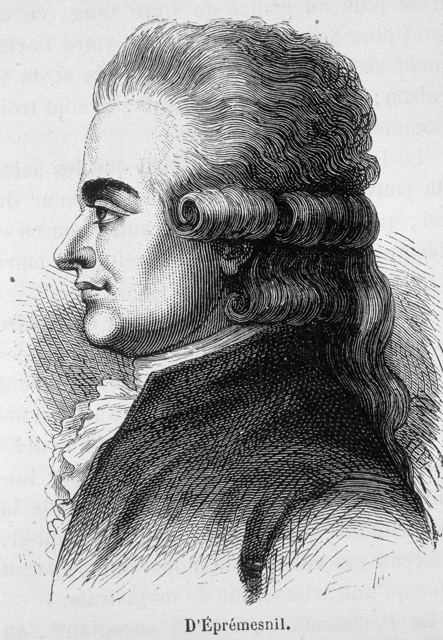 Muotokuva Eprémesnilistä, ranskalaisesta tuomarista ja poliitikosta (1746 - 1794) - Henri Martinin "L
