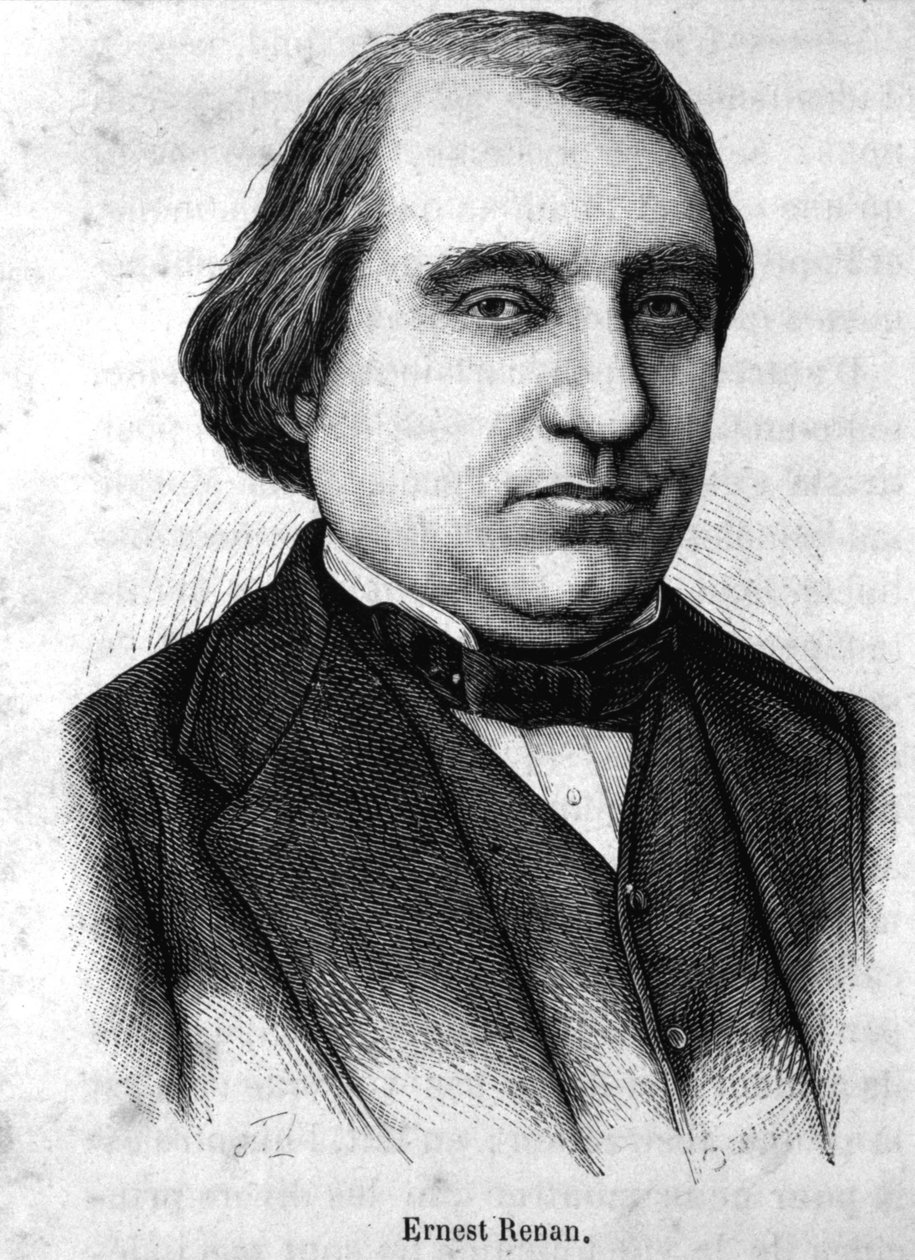 Ernest Renanin (1823 - 1892) muotokuva - Henri Martinin "Ranskan historiassa" tekijältä French School