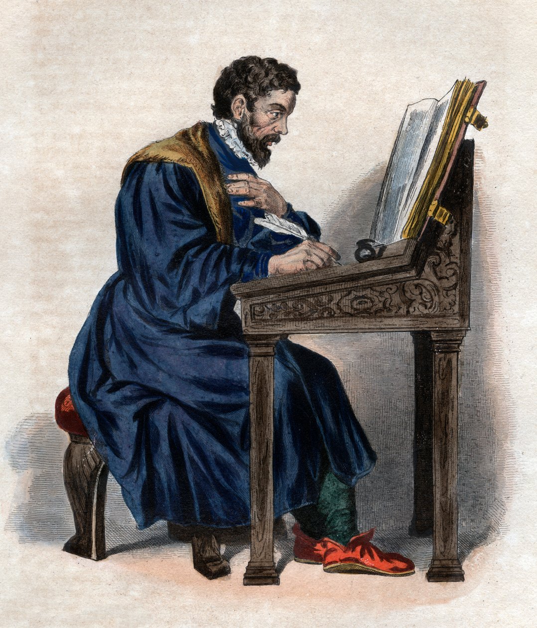 Etienne Jodellen (1532-1573), ranskalaisen näytelmäkirjailijan ja runoilijan muotokuva. tekijältä French School
