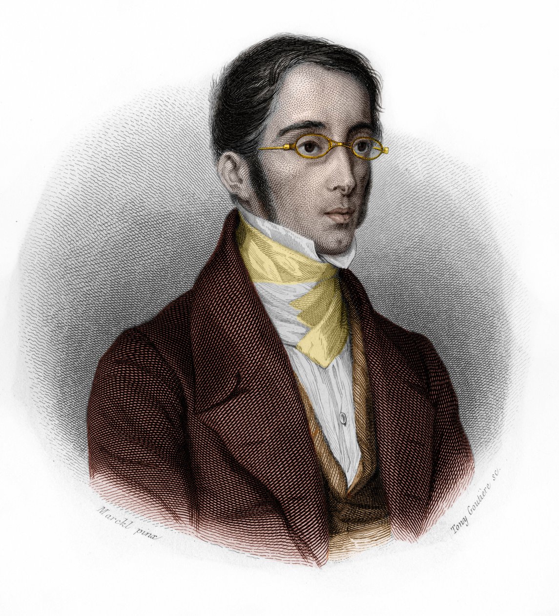 Etienne Joseph Louis Garnier-Pagesin (Garnier Pages) (1801-1841), ranskalaisen poliitikon muotokuva. Louis de Cormenin Timonin teoksessa LIBRE DES SPEAKERS. 1842. Yksityinen kokoelma. tekijältä French School