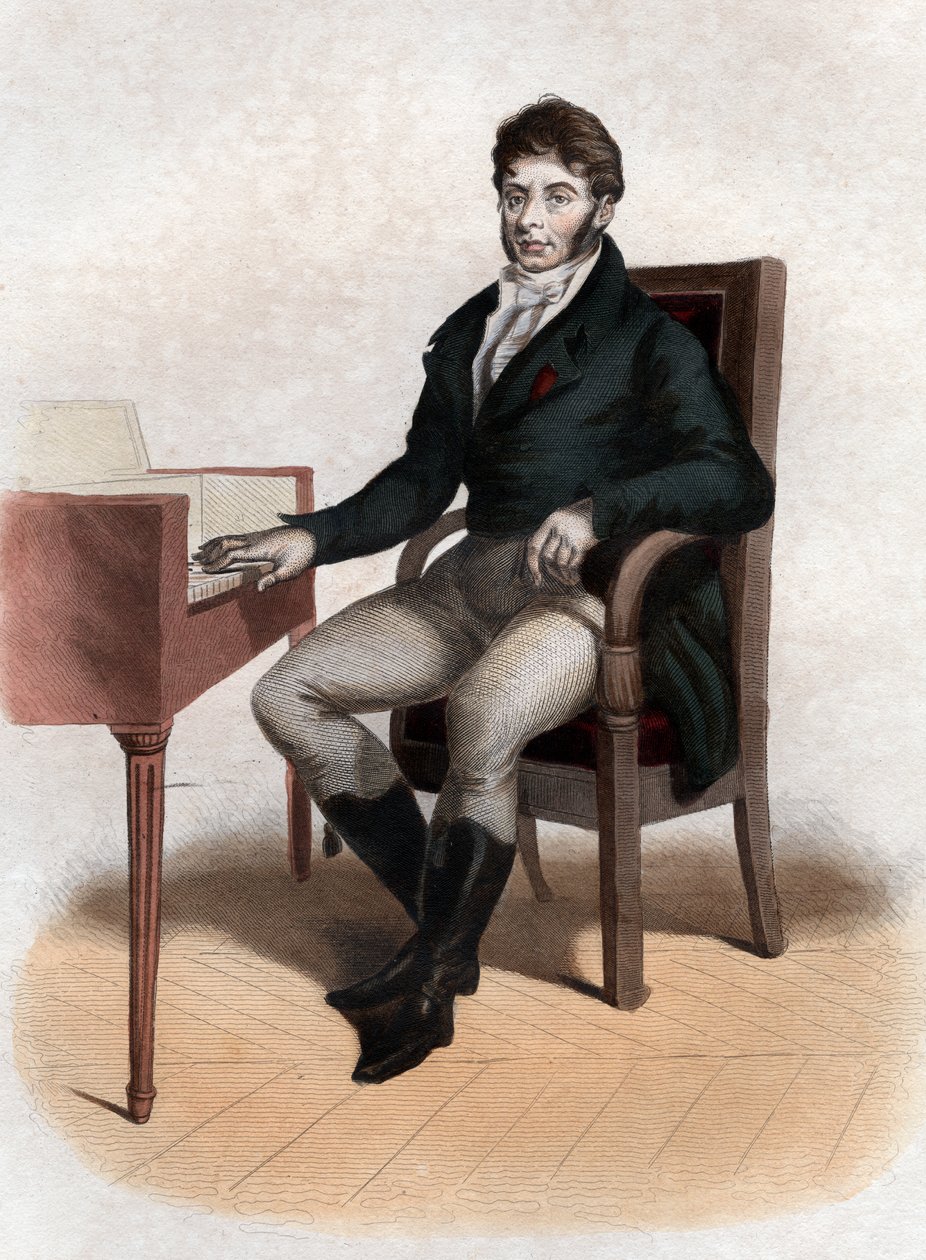 Ranskalaisen säveltäjän Etienne Nicolas Mehulin (1763-1817) muotokuva. tekijältä French School
