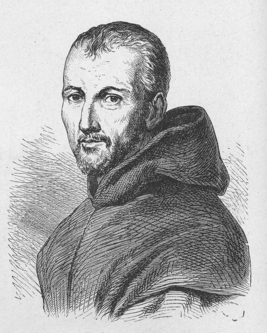 Isä Mersennen muotokuva (1588 - 1648) - "" Tiedealbumissa; maineikkaat tutkijat; Suuria löytöjä””” 1896. tekijältä French School