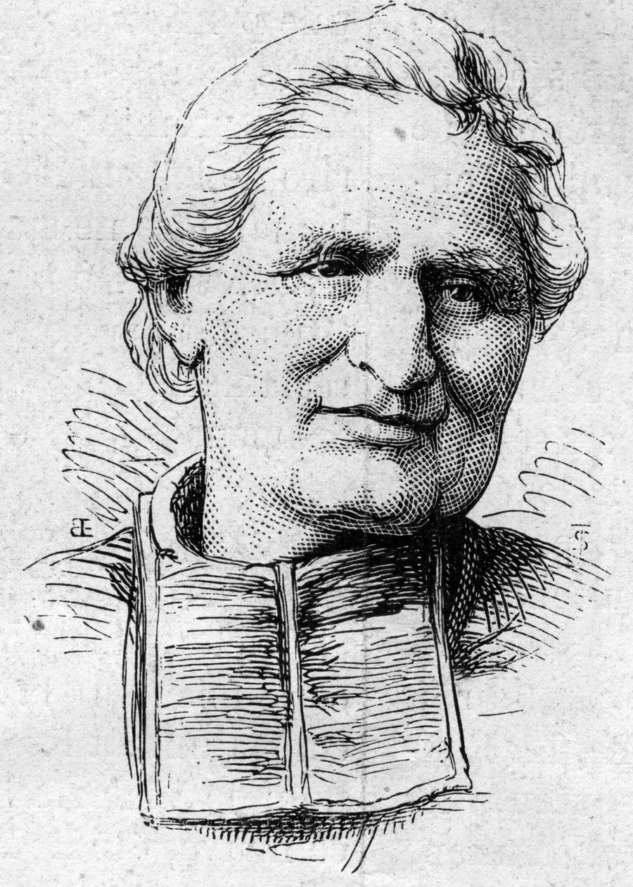 Felix Dupanloupin (1802-1878), ranskalaisen kirkon ja akateemikon muotokuva. Kaiverrus "" Le Monde Illustré" -julkaisussa nro 883, 14. maaliskuuta 1874. tekijältä French School