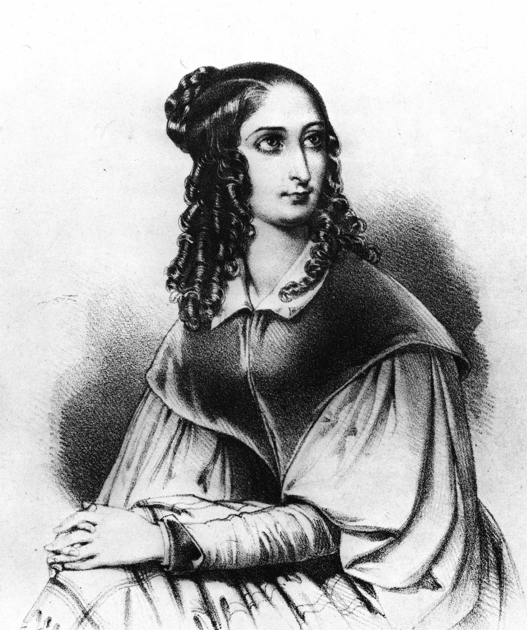 Flora Tristanin muotokuva vuonna 1839, Gauguinin isoäiti, kuoli 14.11.1845 Bordeaux