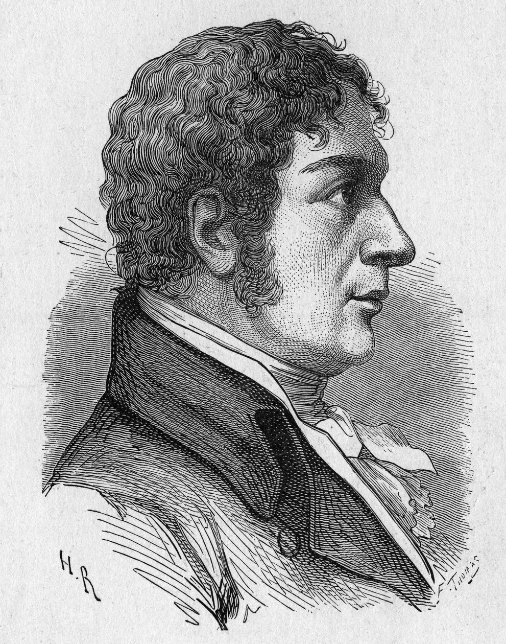 Francois (Francesco) Zambeccarin (1756-1812), ranskalaisen aeronautin muotokuva - "" Tiedealbumissa; maineikkaat tutkijat; Suuria löytöjä””” 1896. tekijältä French School