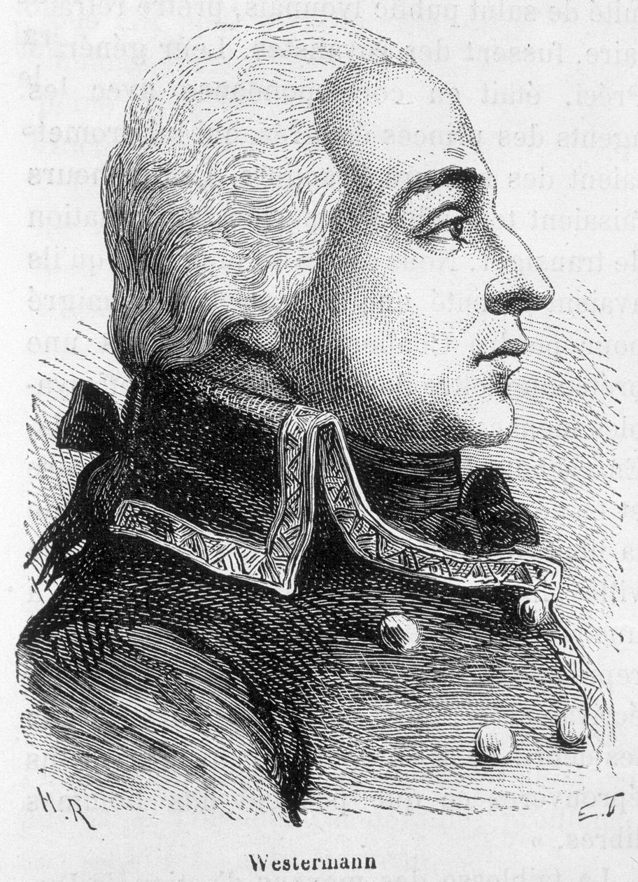 Muotokuva Francois Joseph Westermannista, ranskalaisesta kenraalista (1751-1794) - Henri Martinin "" L
