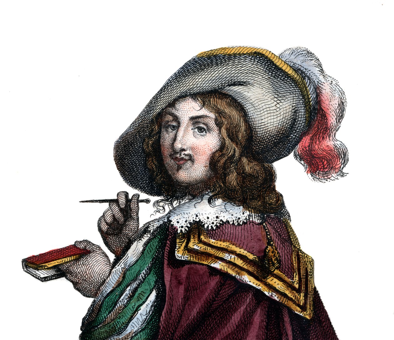 La Rochefoucauldin herttua, Marcillacin prinssi (1613-1680), ranskalainen kirjailija Francois VI:n muotokuva. tekijältä French School