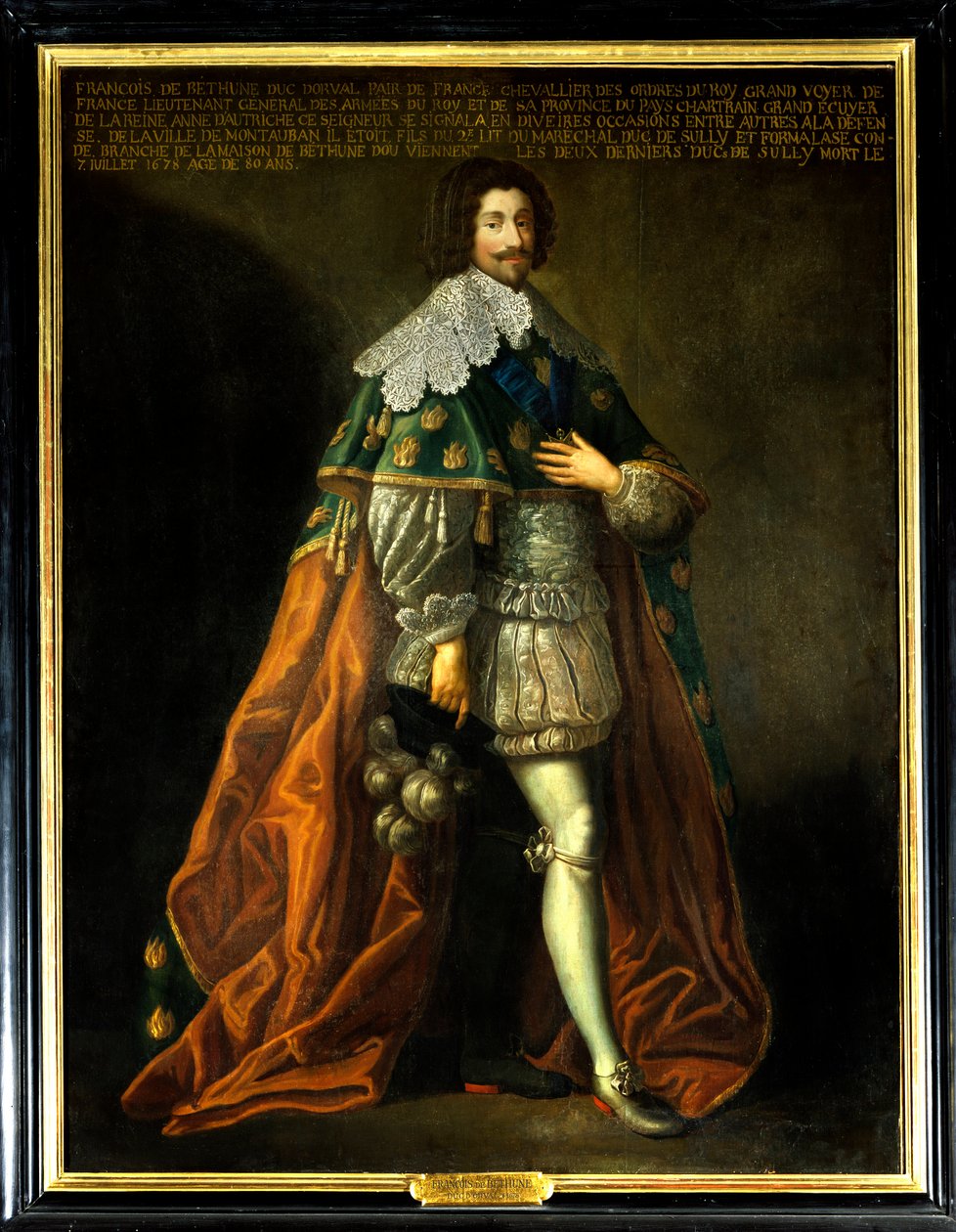 Orvalin herttua (1598-1678), jopa Ranskan, Sullyn herttua Maximilian of Bethunen pojan (1559-1641) muotokuva. Anonyymi maalaus 1600-luvulta. Öljy kankaalle. Pakollinen maininta: Sully sur Loire, Château de Sully - Fr tekijältä French School