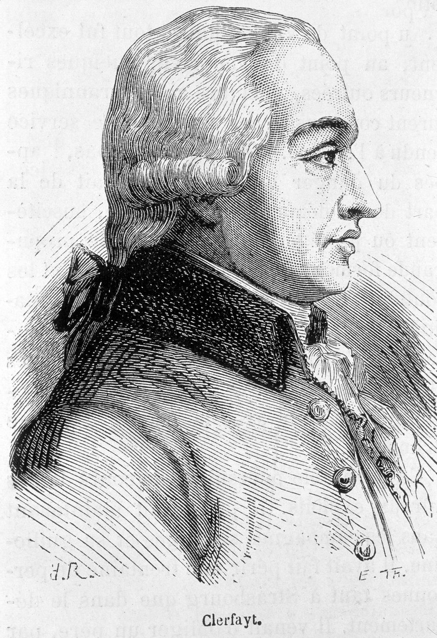 Francois de Croix Comte de Clerfaytin (tai Clairfaytin), itävaltalaisen marsalkka (1733-1798) muotokuva - Henri Martinin "" L