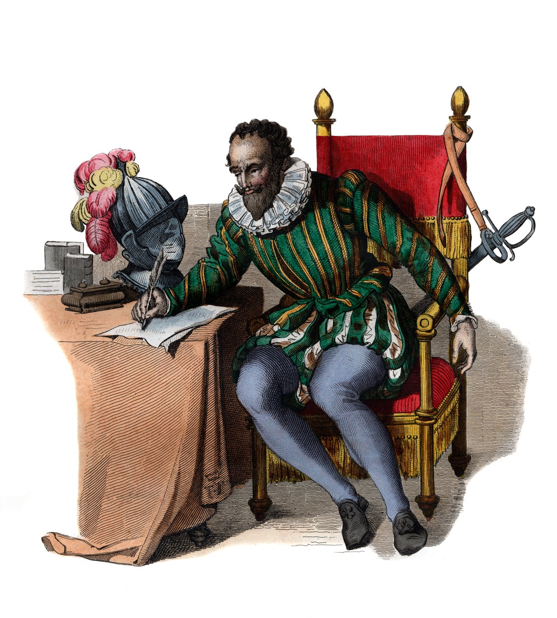 Francois de Malherben (1555-1628), ranskalaisen runoilijan, kriitikon ja kääntäjän muotokuva. tekijältä French School