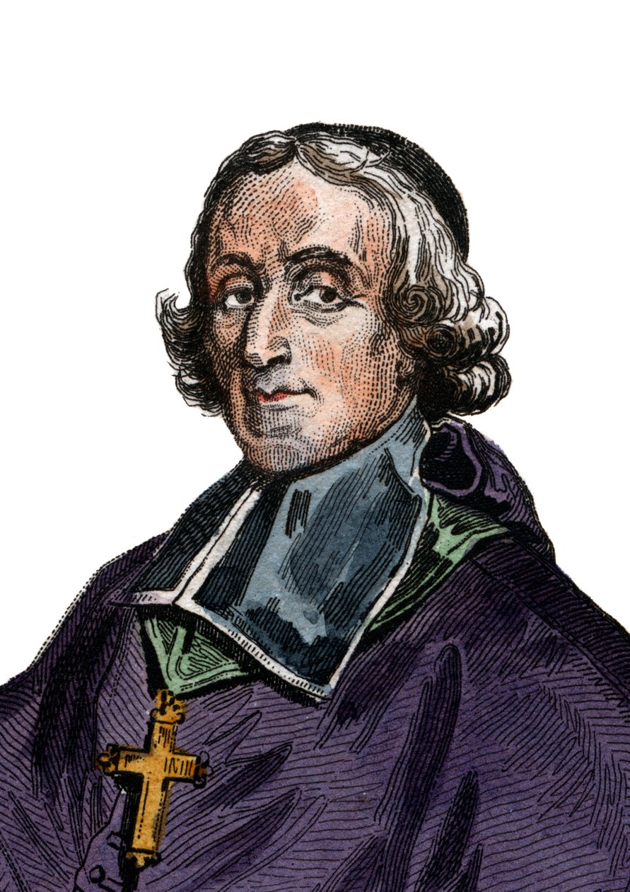 Muotokuva Francois de Pons de Salignac de La Mothe Fenelonista (1651-1715), ranskalainen arkkipiispa, teologi, runoilija ja kirjailija. tekijältä French School