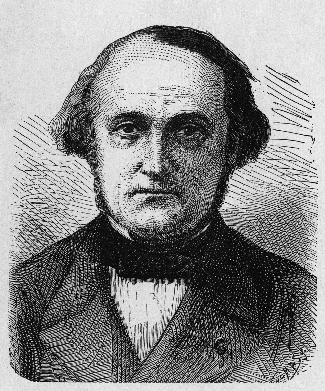 François-Clément Sauvagen (1812 - 1872), ranskalaisen insinöörin ja järjestelmänvalvojan muotokuva julkaisussa "Album de la Science; maineikkaat tiedemiehet; Suuria löytöjä””” 1896. tekijältä French School