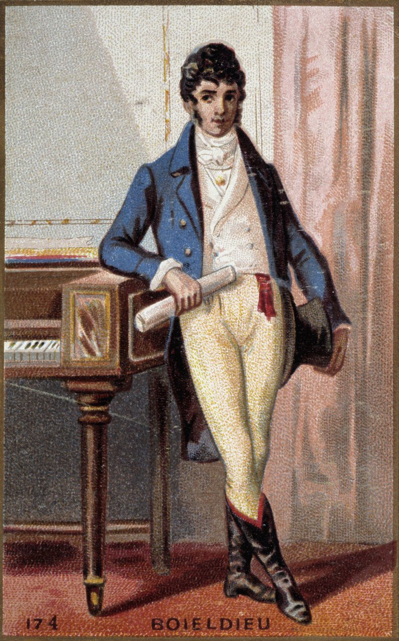 François Adrien Boieldieun (1775-1834), ranskalaisen säveltäjän muotokuva. tekijältä French School