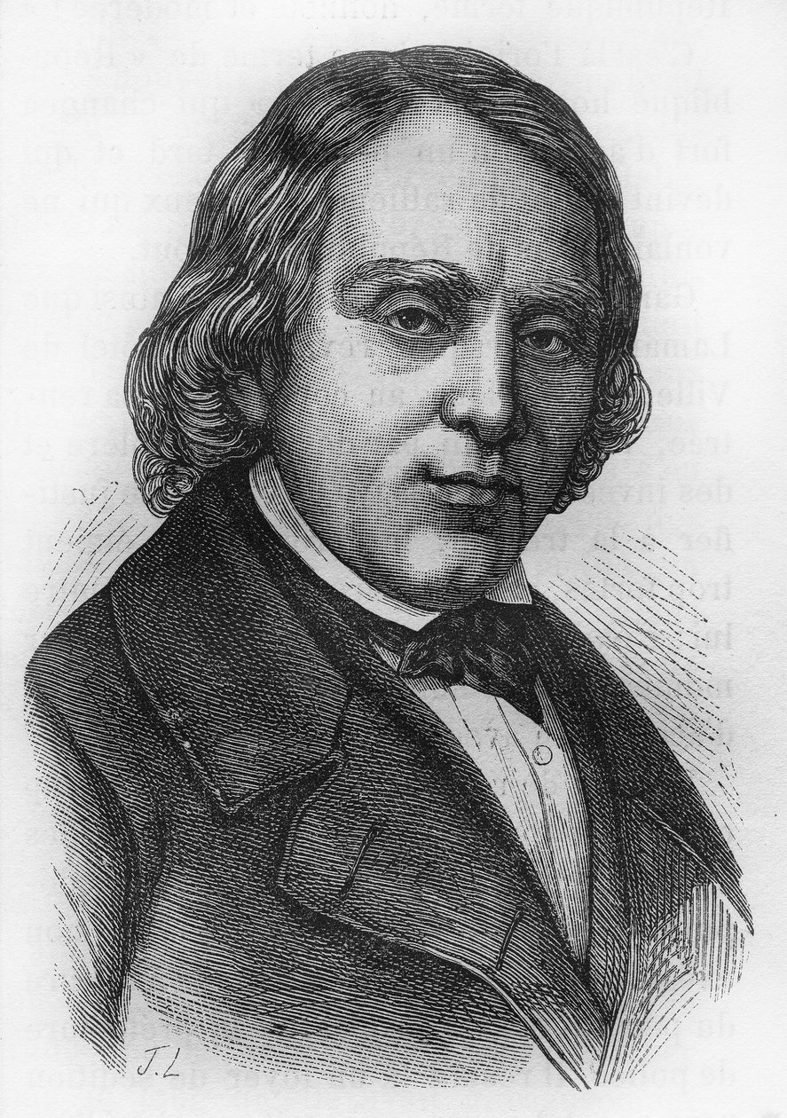 François Vincent Raspailin (1794-1878), ranskalaisen biologin, kemistin ja poliitikon muotokuva. tekijältä French School