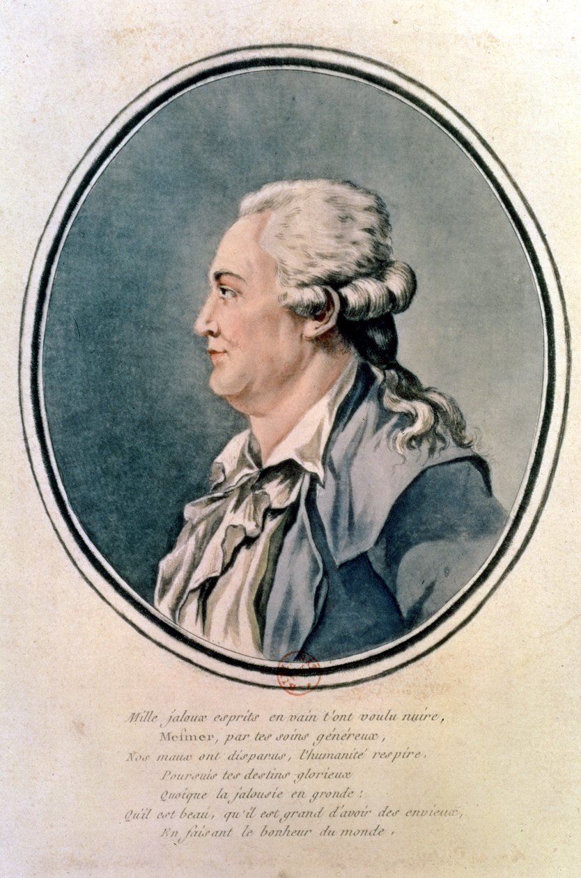 Muotokuva Franz Anton Mesmeristä (1734-1815), itävaltalainen lääkäri ja mesmerismin perustaja (wc) tekijältä French School