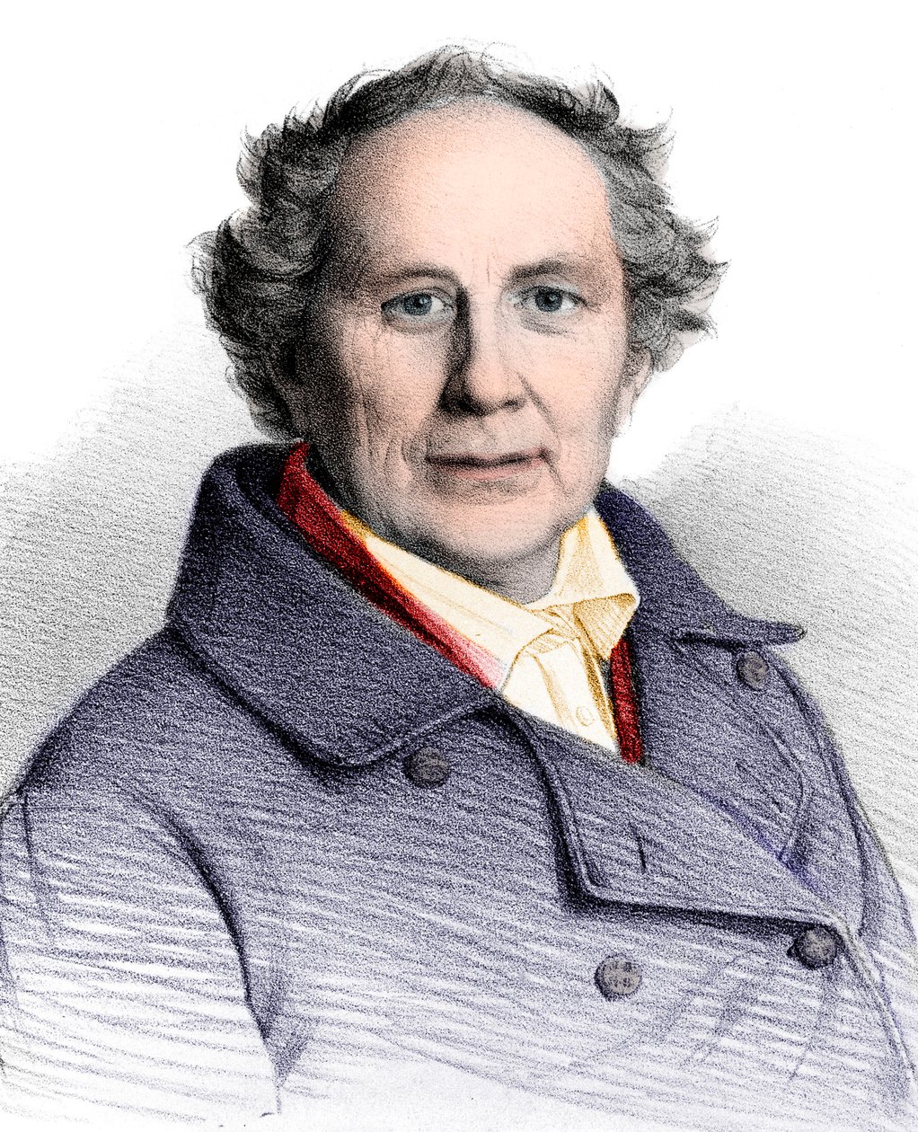 Friedrich Wilhelm August Argelanderin (1799-1875), saksalaisen tähtitieteilijän muotokuva tekijältä French School