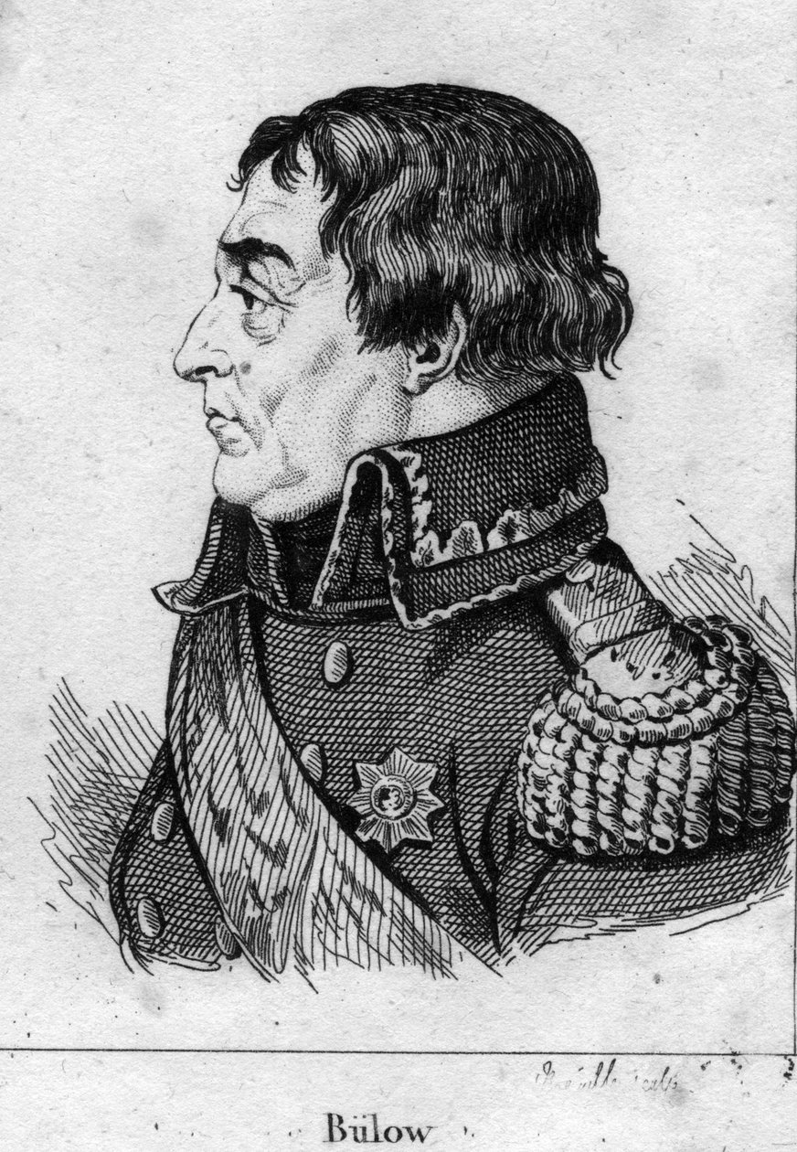 Friedrich Wilhelm von Bulowin muotokuva (kaiverrus) tekijältä French School