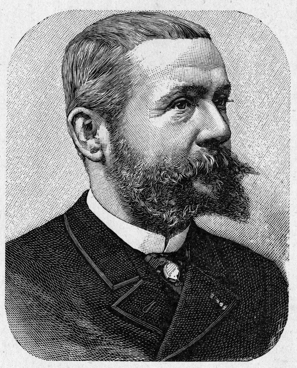 Muotokuva Gaston Tissandierista (1843 - 1899), ranskalainen ilmailu - "" Album de la Science -lehdessä; maineikkaat tutkijat; Suuria löytöjä””” 1896. tekijältä French School