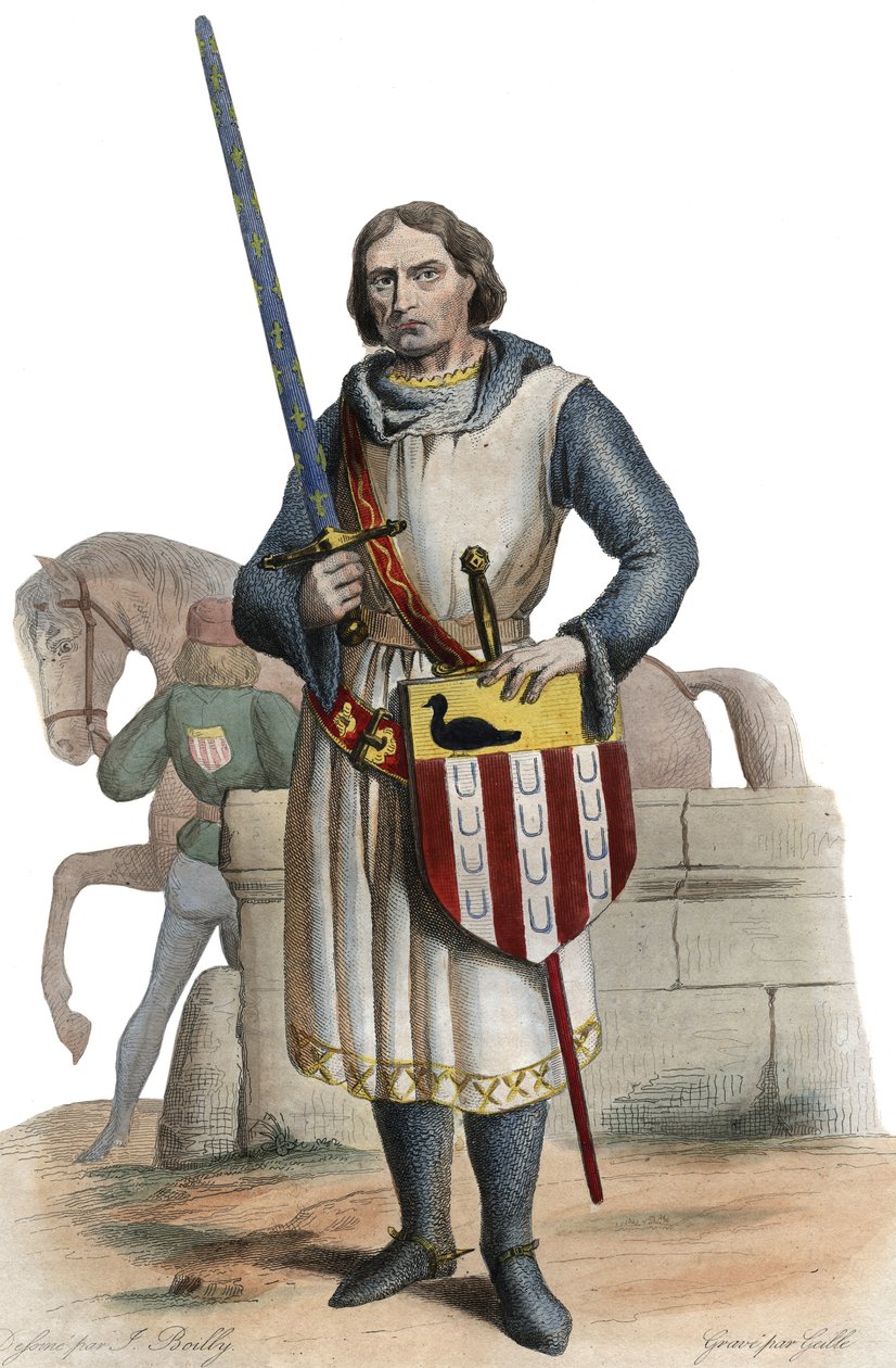 Muotokuva Gaucher V de Chastillonista (n. 1249-1329), Ranskan konstaapeli. tekijältä French School