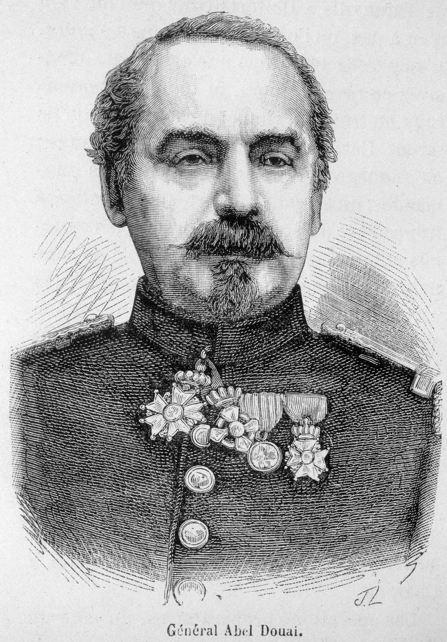 Kenraali Abel Douain muotokuva Henri Martinin ""Ranskan historiassa"". tekijältä French School