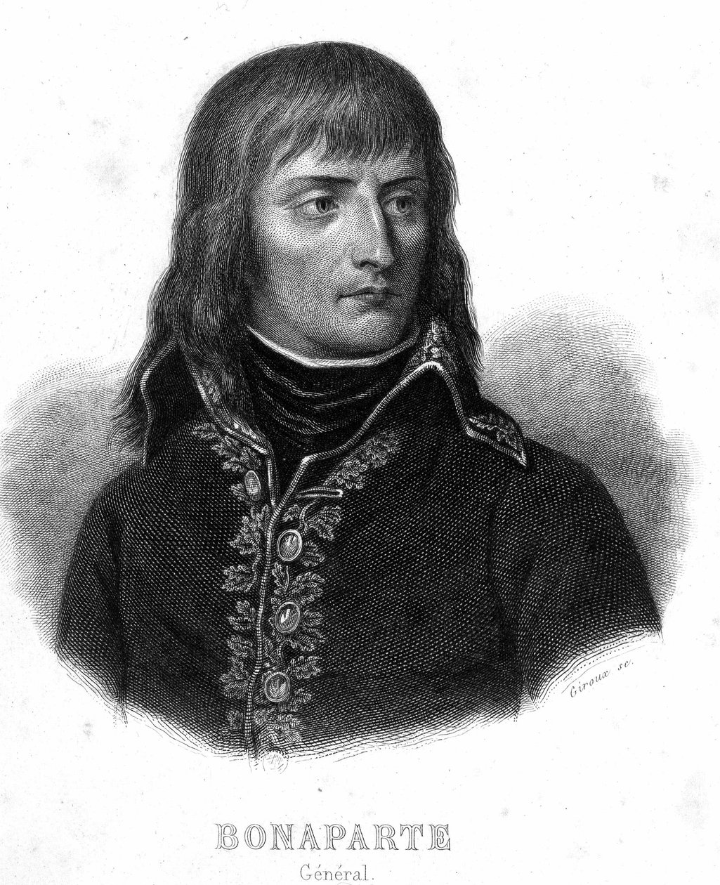 Kenraali Bonaparten muotokuva - Thiersin teoksessa Revolution francaise. 1800-luvulla. tekijältä French School