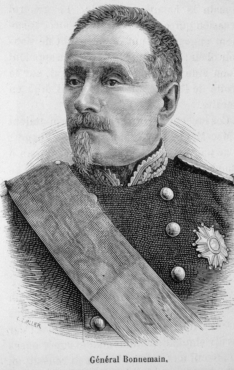 Kenraali Bonnemainin muotokuva - Henri Martinin "Ranskan historiassa". tekijältä French School
