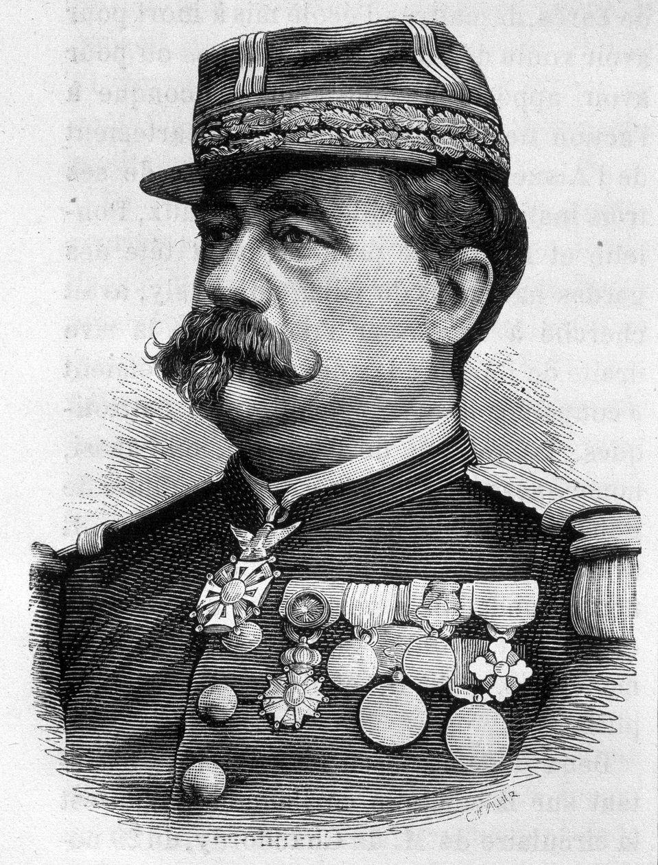 Kenraali Carrey de Bellemaren muotokuva. tekijältä French School