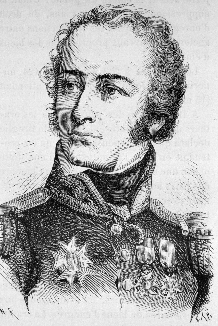 Kenraali Feyn muotokuva - Henry Martinin "" Ranskan historiassa" -sarjassa tekijältä French School