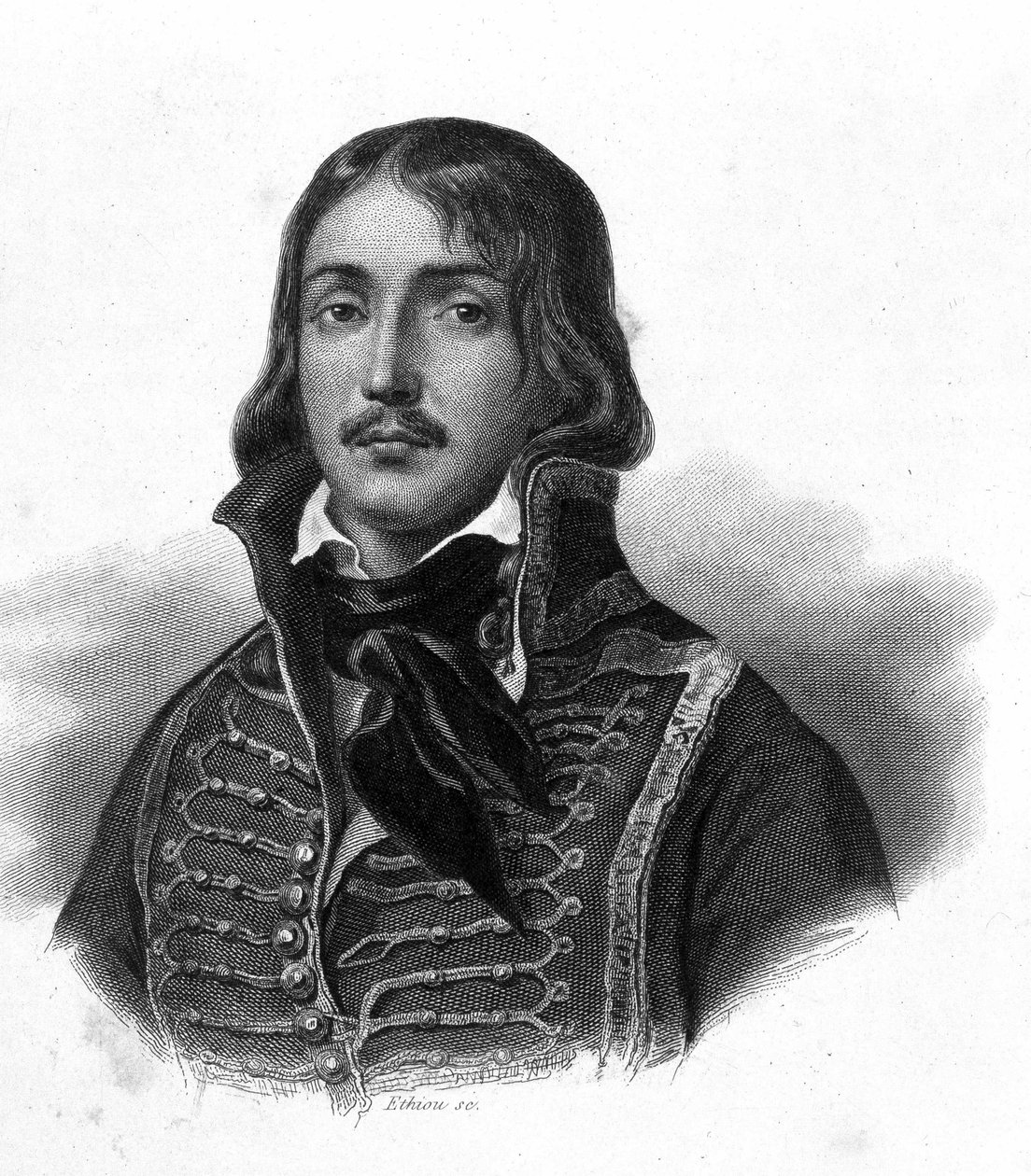 Kenraali Francois Severin Marceau Desgraviersin muotokuva, dit Francois (1769 - 1796) - Thiersin teoksessa "Revolution francaise". 1800-luvulla tekijältä French School