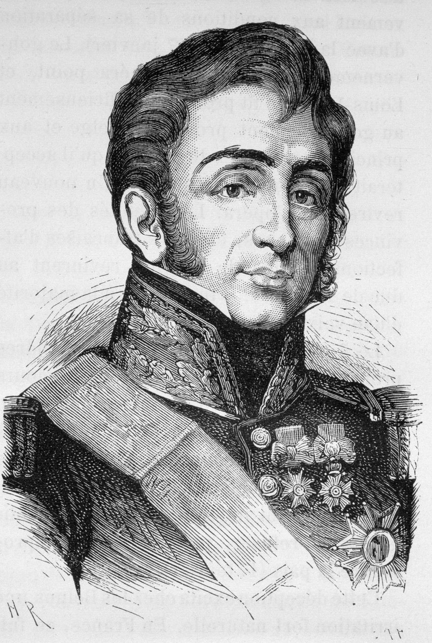 Kenraali Lamarquen (1770 - 1832) muotokuva - Henri Martinin "Ranskan historiassa" tekijältä French School