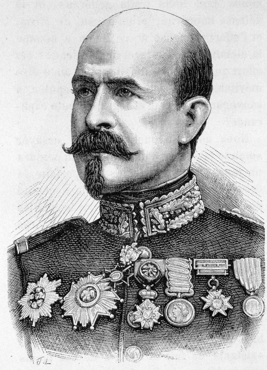Kenraali Trochun (1815 - 1896) muotokuva - Henry Martinin "Ranskan historiassa" tekijältä French School