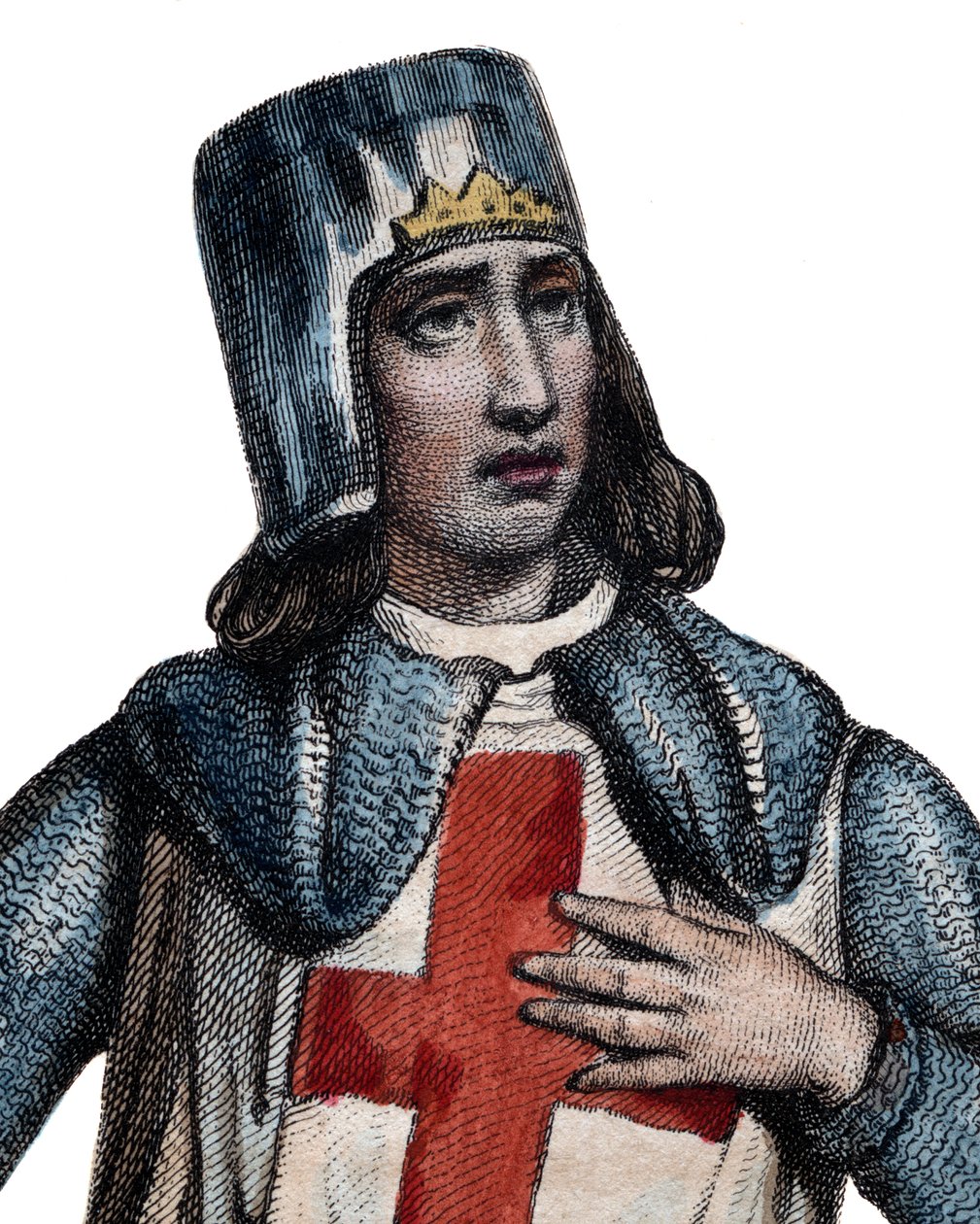 Geoffrey of Villehardouin (1150-1228), ranskalaisen historioitsijan ja ritarin muotokuva. tekijältä French School