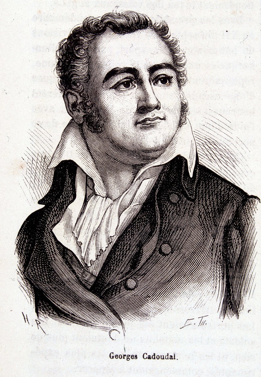 Georges Cadoudalin muotokuva - kaiverrus tekijältä French School