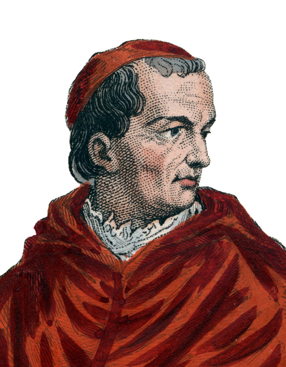 Ranskan kardinaalin ja valtioministerin Georges dAmboisen (1460-1510) muotokuva. tekijältä French School