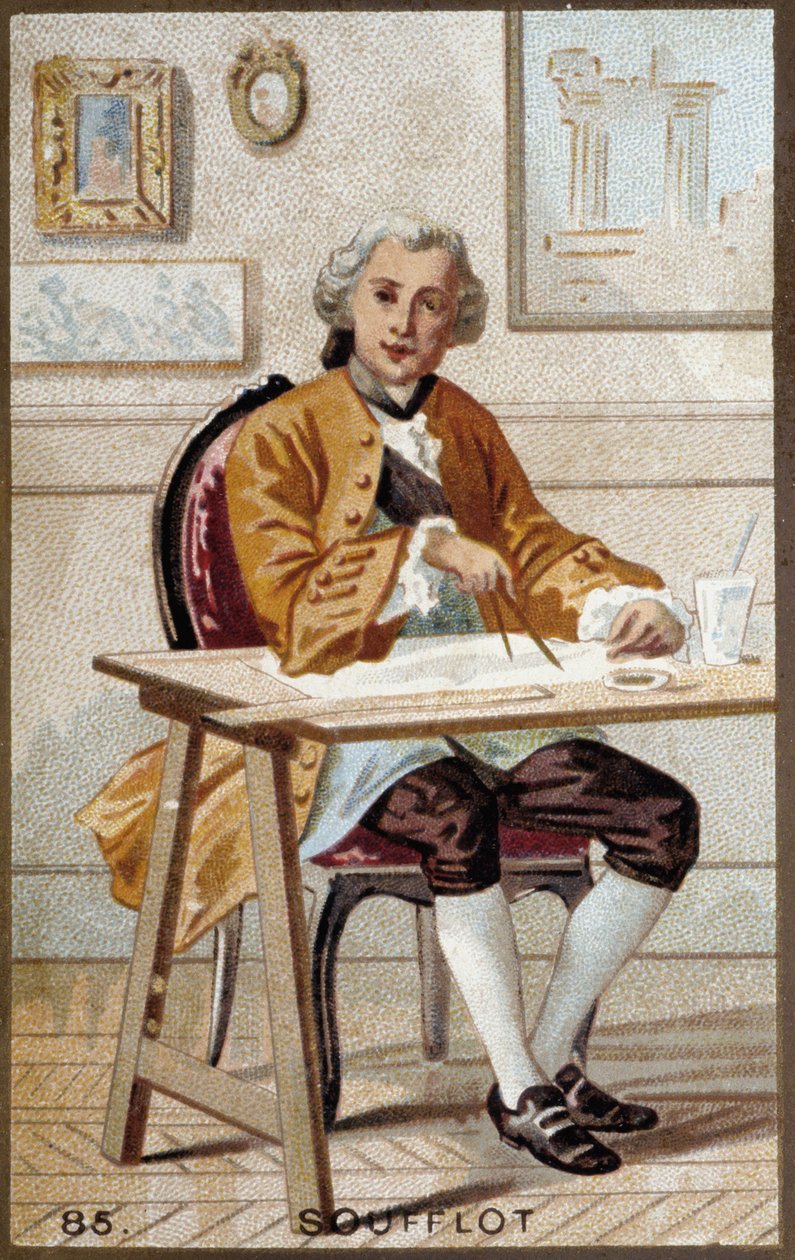 Ranskalaisen arkkitehdin Germain Soufflotin (1713-1780) muotokuva. tekijältä French School