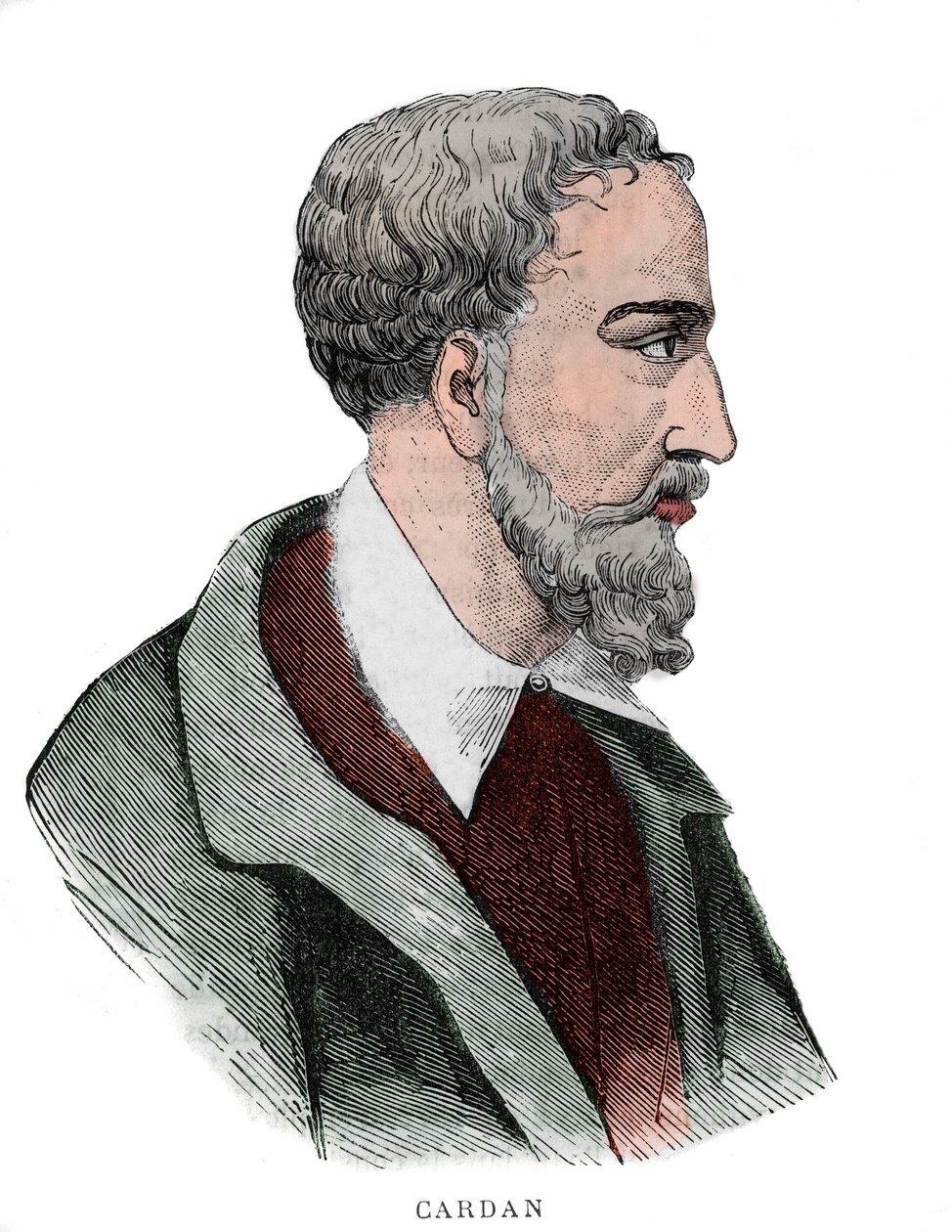 Gerolamo Cardanon (Girolamo Cardano, Hieronymus Cardanus tai Jerome Cardan) muotokuva tekijältä French School