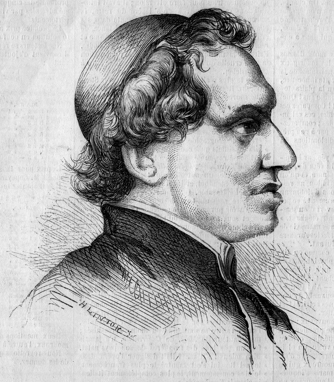 Giacomo Antonellin (1808-1878), Italian kardinaalin ja paavillisen hallituksen valtiosihteerin muotokuva. Lintonin kaiverrus teoksessa "The Illustrous World" nro 92 15. tammikuuta tekijältä French School