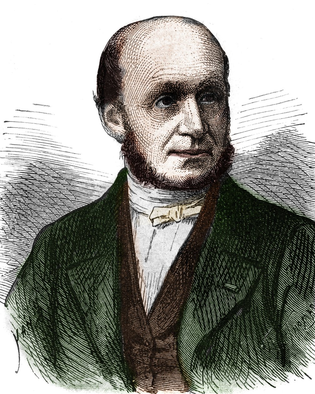 Guillaume Benjamin Duchenne de Boulognen (1806 - 1875), ranskalaisen lääkärin muotokuva - Album de la Science; maineikkaat tutkijat; Suuria löytöjä””” 1896. tekijältä French School