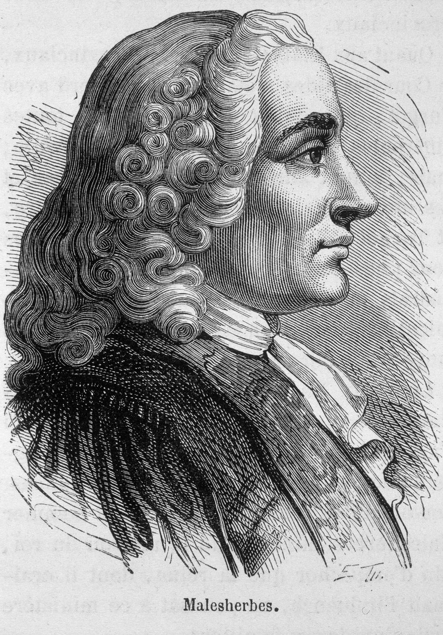 Lamoignon de Malesherbesin (1721-1794), ranskalaisen poliitikon Guillaume Chretienin (Guillaume-Chretien) muotokuva - Henri Martinin "" L