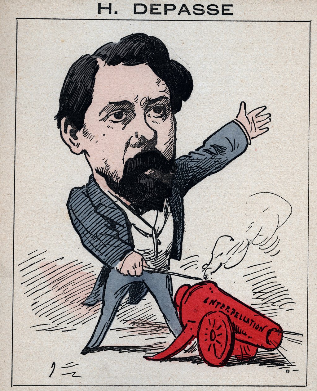Hector Depassen (1842-1911) ranskalaisen poliitikon muotokuva - elokuvassa "Les Hommes d