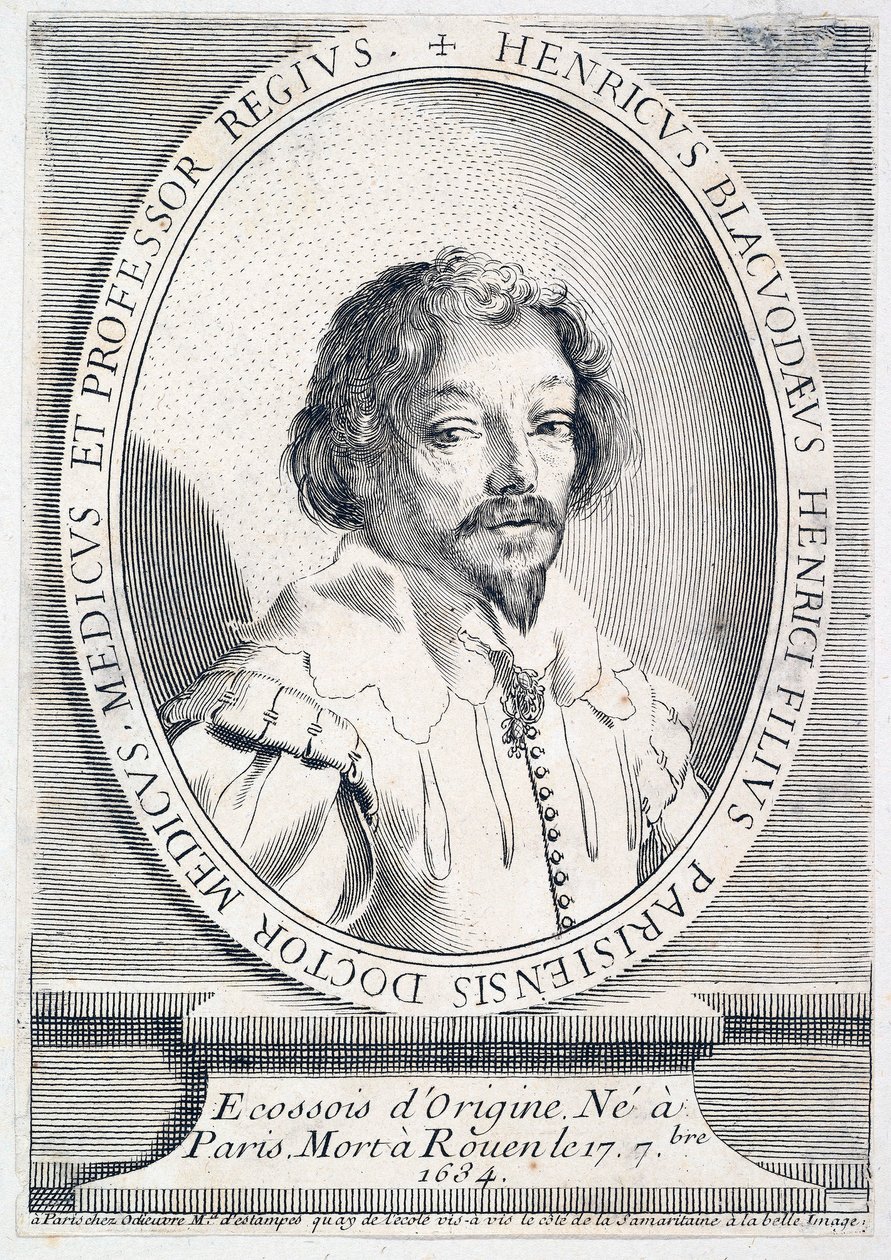 Henry Blackwoodin muotokuva, kuoli 1634, pub. 1755-65 kaiverrus, 1755. tekijältä French School