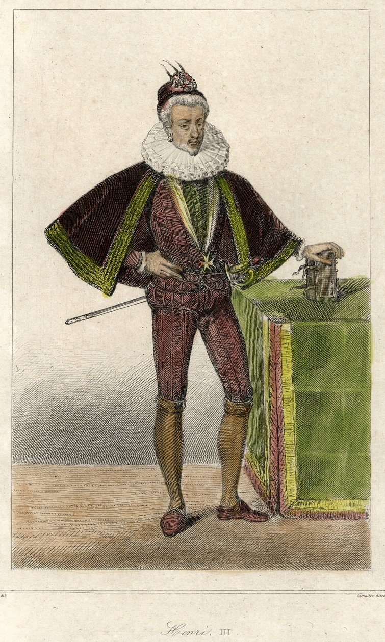 Henry III:n (1551 - 1589), Ranskan kuninkaan muotokuva. tekijältä French School