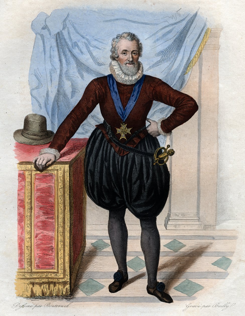 Henry IV:n (1553-1610), Ranskan kuninkaan muotokuva. tekijältä French School